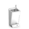 Lava-mãos industrial em aço inox com pedal e misturadora água quente e fria