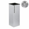 Ecoponto Individual Inox 44L com separador preto para resíduos indiferenciados