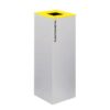 Ecoponto individual de reciclagem para empresas em metal separador amarelo ( Plástico / Metal ) Embalagens 42 litros