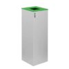 Ecoponto individual de reciclagem para empresas em aço com 42 litros verde ( vidro )