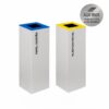 Ecoponto inox 2 separadores para empresas em ambiente de escritório