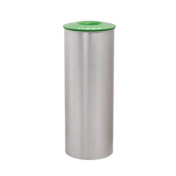 Ecoponto redondo single inox 50L para empresas