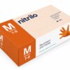 Caixa de luvas nitrilo laranja 8.5g descartáveis com 50 unidades