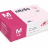 Caixa de luvas nitrilo rosa 3.5g descartáveis com 100 unidades