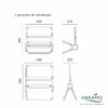 dispensador-bobine-industrial-inox-parede-dimensoes-abramo - Abramo Dimensões do dispensador bobine industrial inox de parede Abramo