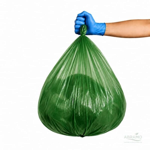 Sacos lixo verdes 120 litros vidro garrafas Vidrão Abramo