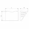Desenho técnico com dimensões do insetocaçador branco LED 7W, 50m², Abramo
