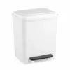 Balde do lixo 26L branco com pedal para copa, Abramo