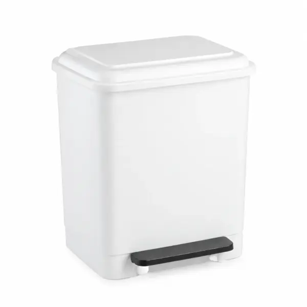 Balde do lixo 26L branco com pedal para copa, Abramo
