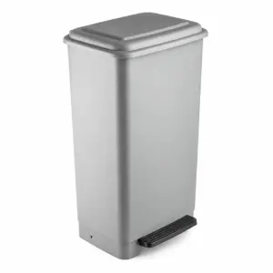 balde-do-lixo-cinzento-42l-pedal Balde do lixo cinzento 42L com pedal preto para cantina