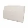 Fraldário de parede horizontal dobrável em PEAD branco fechado para WC público Abramo
