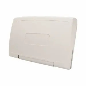 Fraldário de parede horizontal dobrável em PEAD branco fechado para WC público Abramo