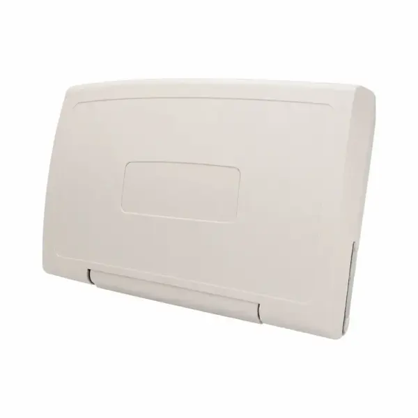 Fraldário de parede horizontal dobrável em PEAD branco fechado para WC público Abramo